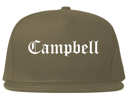 Campbell Ohio OH Old English Mens Snapback Hat Grey