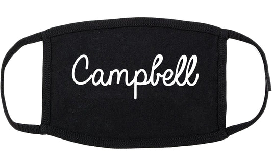 Campbell Ohio OH Script Cotton Face Mask Black