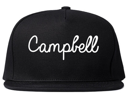 Campbell Ohio OH Script Mens Snapback Hat Black