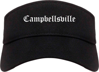 Campbellsville Kentucky KY Old English Mens Visor Cap Hat Black