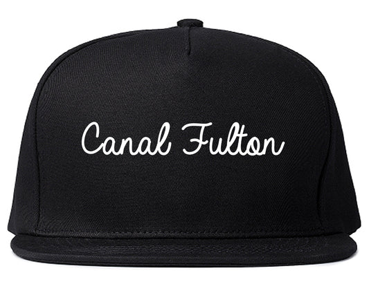 Canal Fulton Ohio OH Script Mens Snapback Hat Black