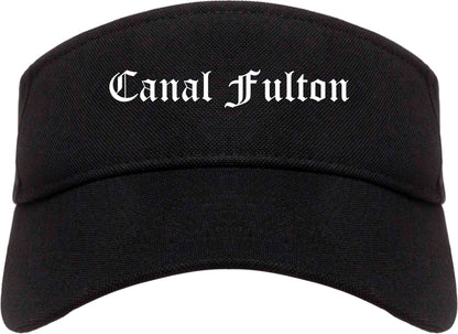 Canal Fulton Ohio OH Old English Mens Visor Cap Hat Black