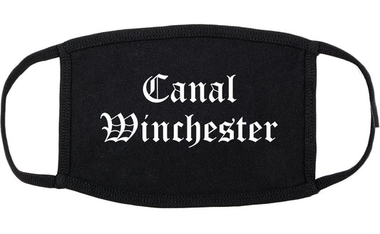 Canal Winchester Ohio OH Old English Cotton Face Mask Black