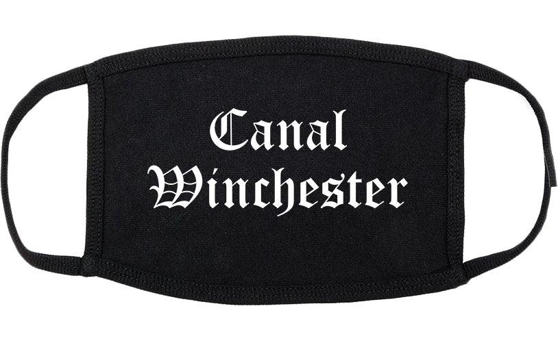 Canal Winchester Ohio OH Old English Cotton Face Mask Black
