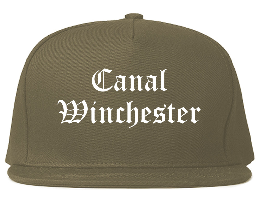Canal Winchester Ohio OH Old English Mens Snapback Hat Grey
