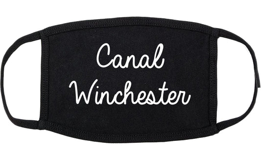 Canal Winchester Ohio OH Script Cotton Face Mask Black