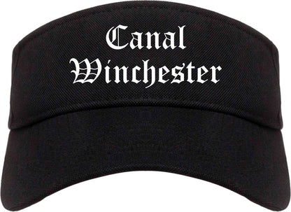Canal Winchester Ohio OH Old English Mens Visor Cap Hat Black