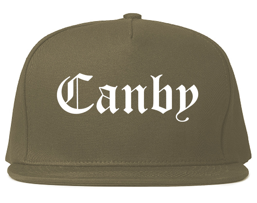 Canby Oregon OR Old English Mens Snapback Hat Grey