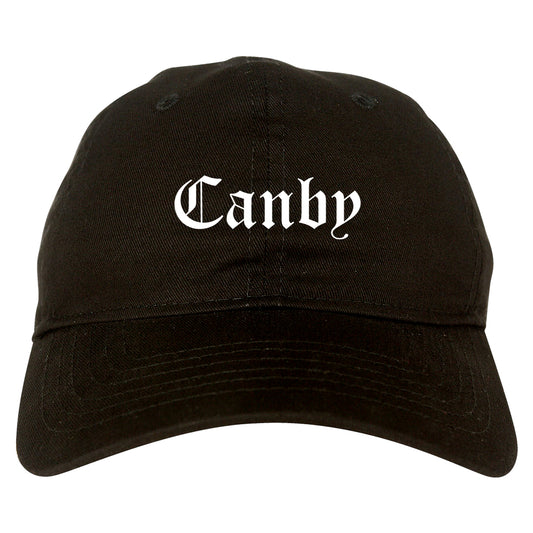 Canby Oregon OR Old English Mens Dad Hat Baseball Cap Black