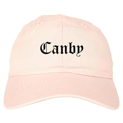 Canby Oregon OR Old English Mens Dad Hat Baseball Cap Pink