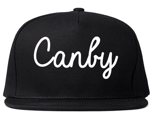 Canby Oregon OR Script Mens Snapback Hat Black