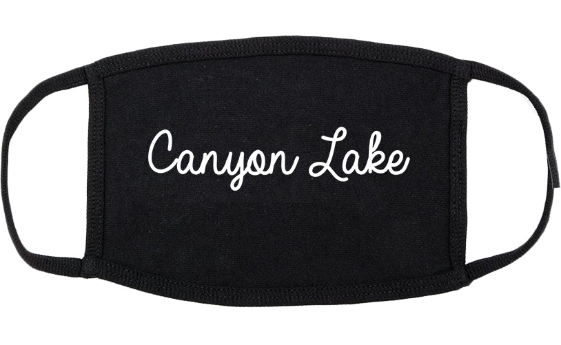 Canyon Lake California CA Script Cotton Face Mask Black