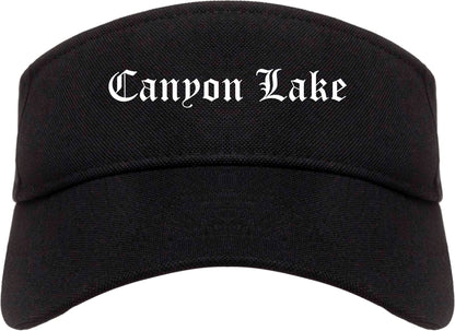 Canyon Lake California CA Old English Mens Visor Cap Hat Black