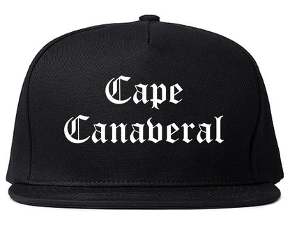 Cape Canaveral Florida FL Old English Mens Snapback Hat Black