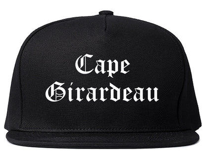 Cape Girardeau Missouri MO Old English Mens Snapback Hat Black