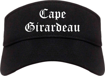 Cape Girardeau Missouri MO Old English Mens Visor Cap Hat Black