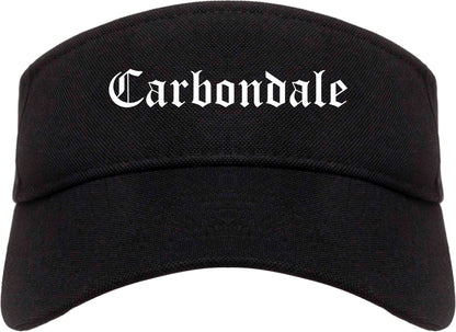 Carbondale Colorado CO Old English Mens Visor Cap Hat Black