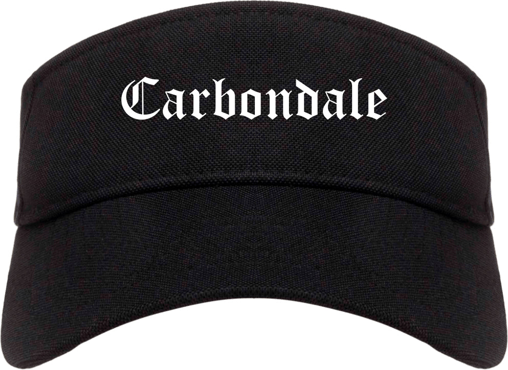 Carbondale Illinois IL Old English Mens Visor Cap Hat Black