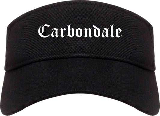 Carbondale Illinois IL Old English Mens Visor Cap Hat Black