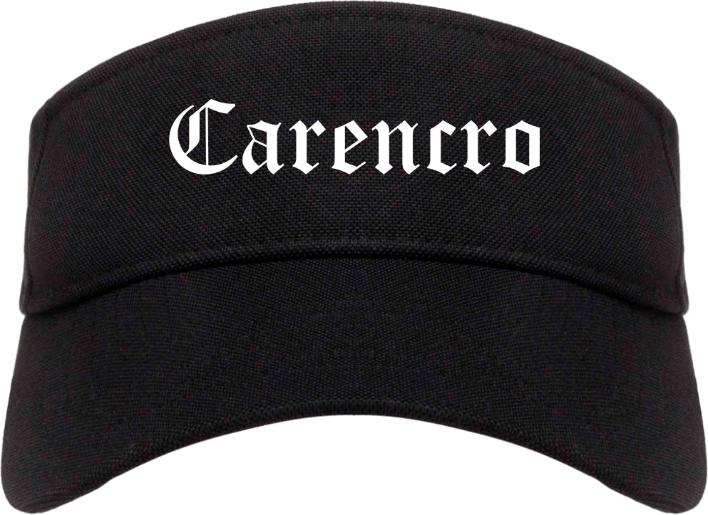 Carencro Louisiana LA Old English Mens Visor Cap Hat Black