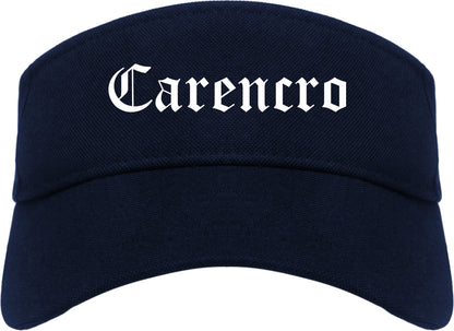 Carencro Louisiana LA Old English Mens Visor Cap Hat Navy Blue