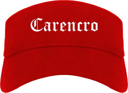 Carencro Louisiana LA Old English Mens Visor Cap Hat Red
