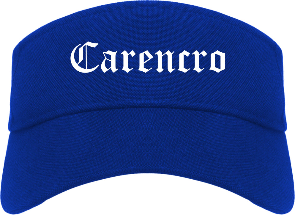 Carencro Louisiana LA Old English Mens Visor Cap Hat Royal Blue