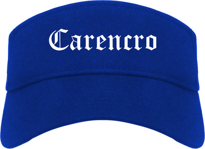 Carencro Louisiana LA Old English Mens Visor Cap Hat Royal Blue
