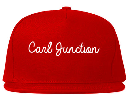 Carl Junction Missouri MO Script Mens Snapback Hat Red