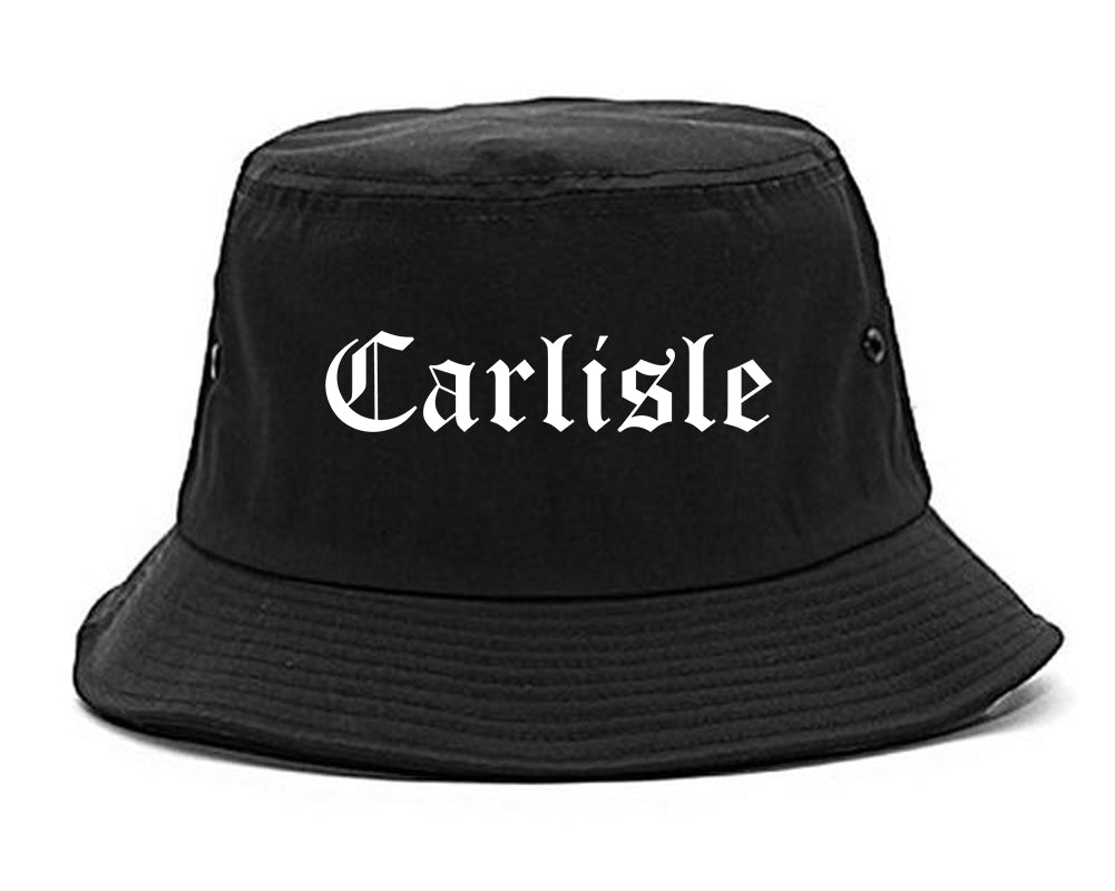 Carlisle Ohio OH Old English Mens Bucket Hat Black