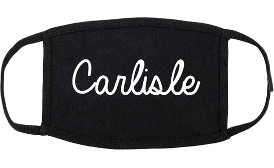 Carlisle Ohio OH Script Cotton Face Mask Black