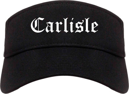 Carlisle Ohio OH Old English Mens Visor Cap Hat Black