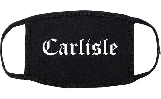 Carlisle Pennsylvania PA Old English Cotton Face Mask Black