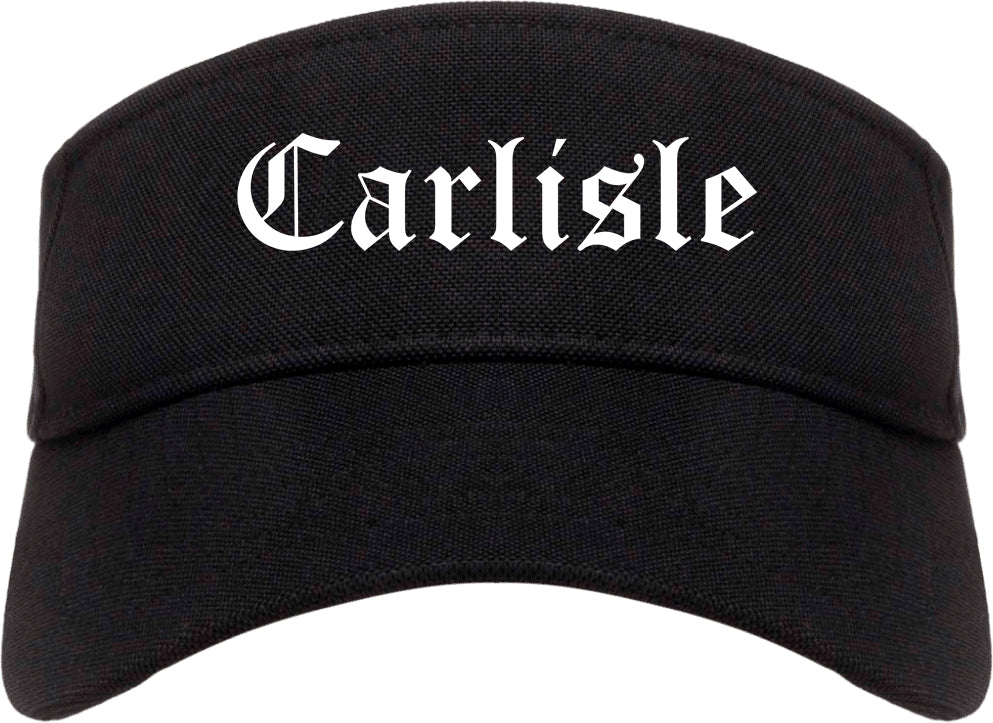 Carlisle Pennsylvania PA Old English Mens Visor Cap Hat Black