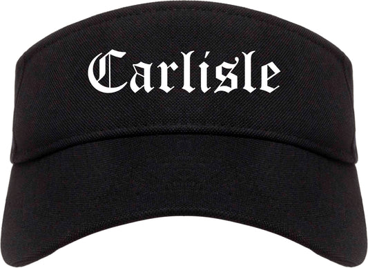 Carlisle Pennsylvania PA Old English Mens Visor Cap Hat Black