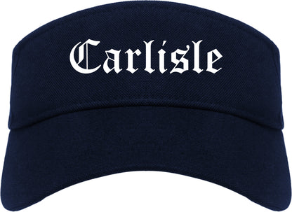 Carlisle Pennsylvania PA Old English Mens Visor Cap Hat Navy Blue