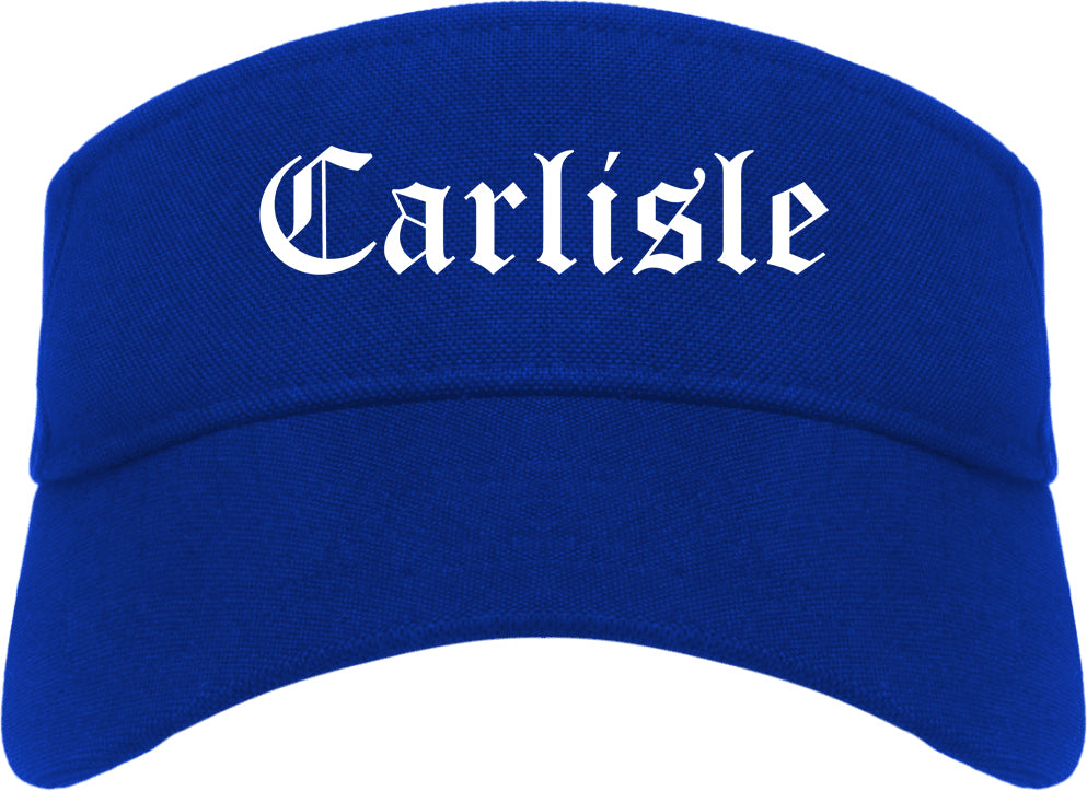 Carlisle Pennsylvania PA Old English Mens Visor Cap Hat Royal Blue