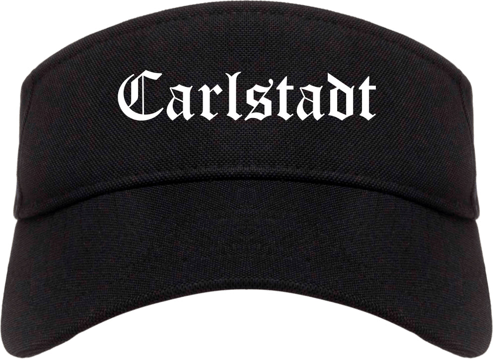 Carlstadt New Jersey NJ Old English Mens Visor Cap Hat Black