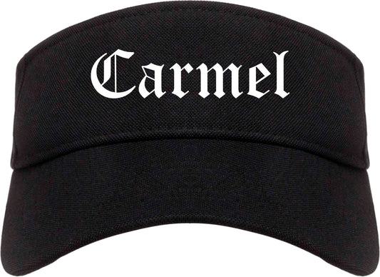 Carmel Indiana IN Old English Mens Visor Cap Hat Black