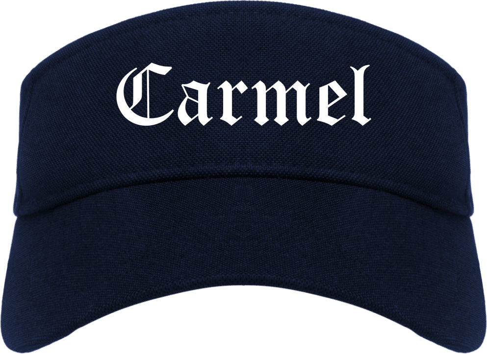 Carmel Indiana IN Old English Mens Visor Cap Hat Navy Blue