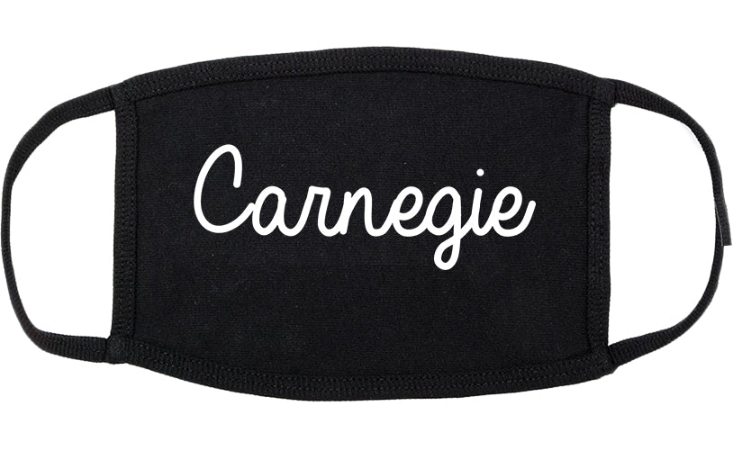 Carnegie Pennsylvania PA Script Cotton Face Mask Black