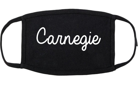 Carnegie Pennsylvania PA Script Cotton Face Mask Black