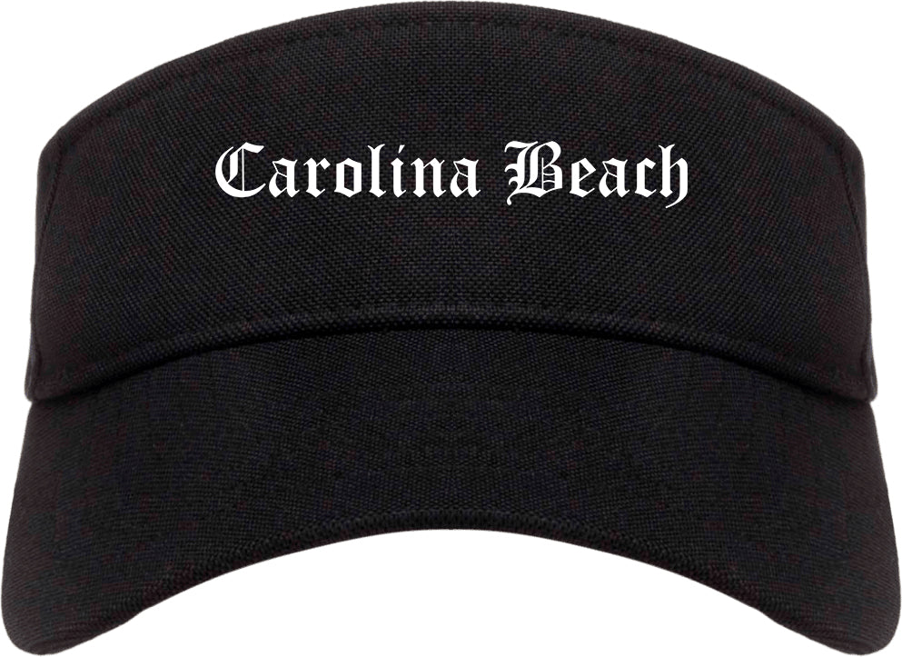Carolina Beach North Carolina NC Old English Mens Visor Cap Hat Black