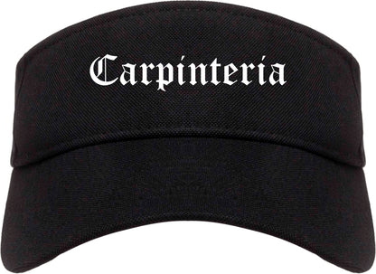 Carpinteria California CA Old English Mens Visor Cap Hat Black