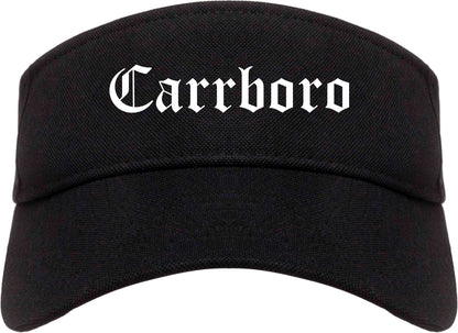 Carrboro North Carolina NC Old English Mens Visor Cap Hat Black