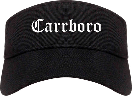 Carrboro North Carolina NC Old English Mens Visor Cap Hat Black