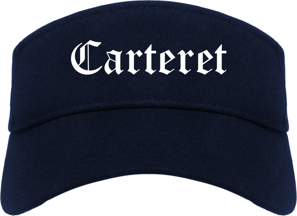 Carteret New Jersey NJ Old English Mens Visor Cap Hat Navy Blue