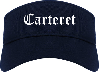 Carteret New Jersey NJ Old English Mens Visor Cap Hat Navy Blue