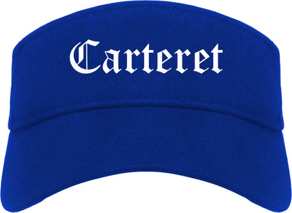 Carteret New Jersey NJ Old English Mens Visor Cap Hat Royal Blue
