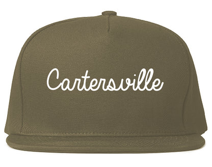 Cartersville Georgia GA Script Mens Snapback Hat Grey